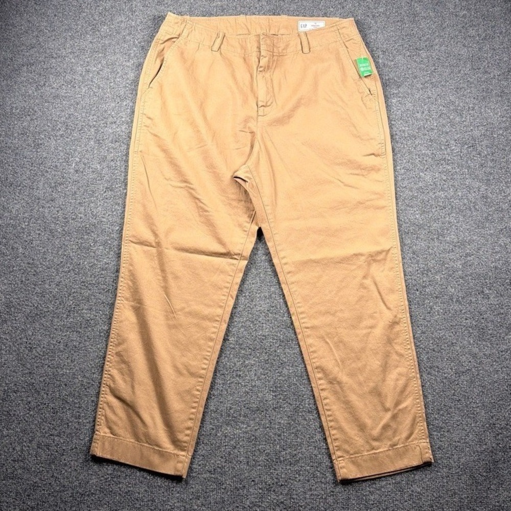 Gap Downtown Khaki Pants 34"‎ Womens 16 Mojave Tan Brown Straight Leg NWT